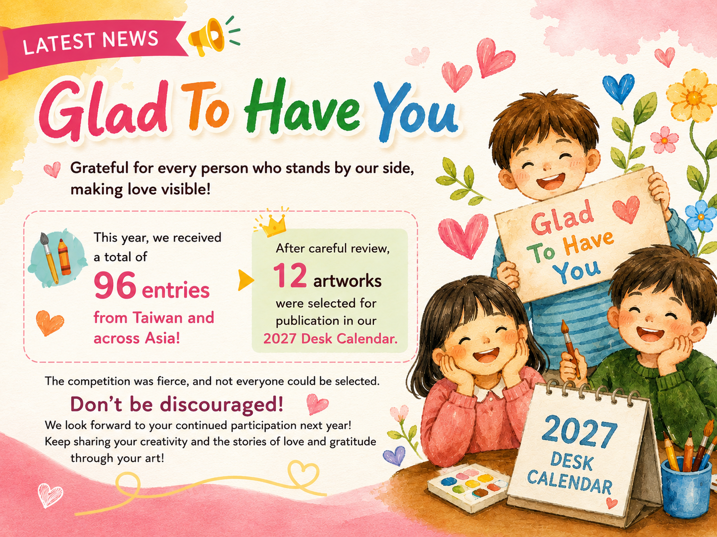 [Announcement] 2027 Charity Desk Calendar Award Winners 